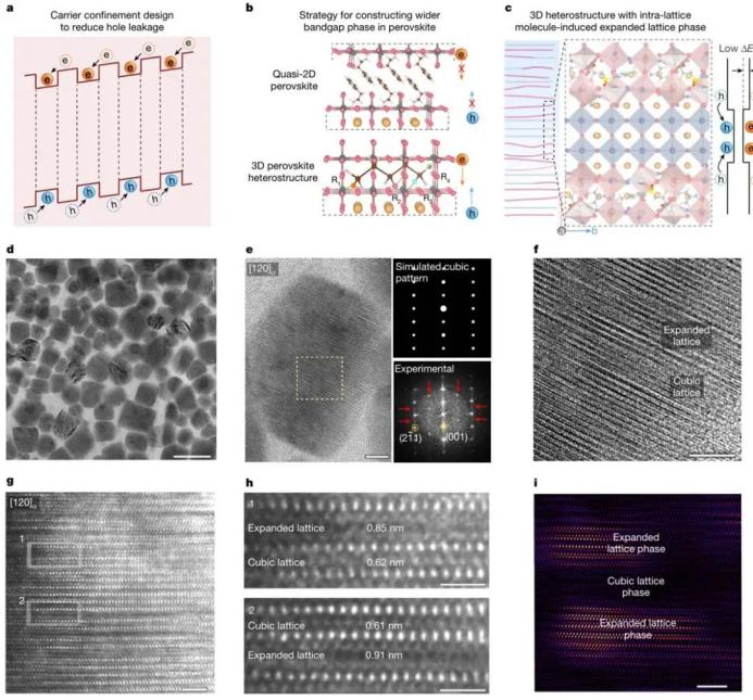 中国科大基于三维异质结设计实现高性能纯红钙钛矿发光二极管